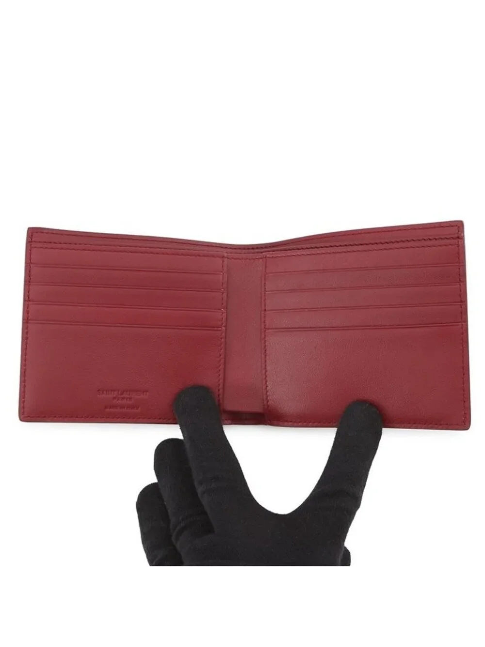 ★SOLD★ Saint Laurent Paris Bifold Wallet East Waist Patent Leather - Picture 4 of 10